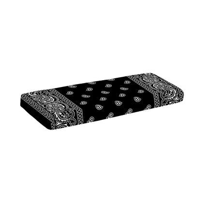 Black And White Paisley Bandana Print Piano Keyboard Cover