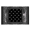 Black And White Paisley Bandana Print Placemat