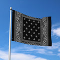 Black And White Paisley Bandana Print Polyester Flag