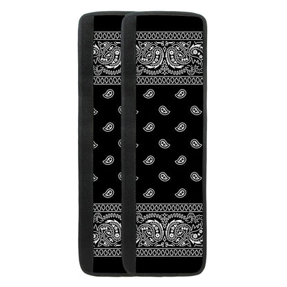 Black And White Paisley Bandana Print Refrigerator Handle Covers