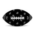 Black And White Paisley Bandana Print Rugby Ball