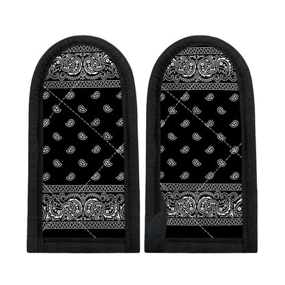 Black And White Paisley Bandana Print Skillet Handle Cover