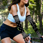 Black And White Paisley Bandana Print Sun Protection Arm Sleeves