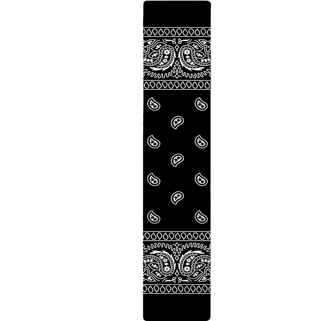 Black And White Paisley Bandana Print Table Runner