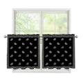 Black And White Paisley Bandana Print Tier Curtains