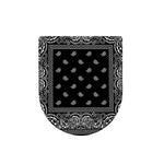 Black And White Paisley Bandana Print Toilet Lid Cover