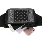 Black And White Paisley Bandana Print Waist Bag