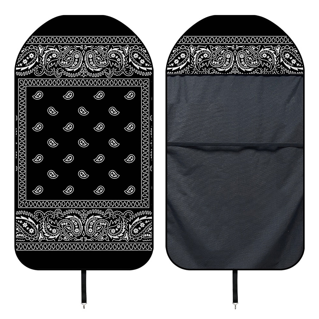Black And White Paisley Bandana Print Waterproof Car Seat Cover