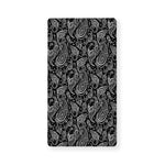 Black And White Paisley Pattern Print Baby Crib Sheet