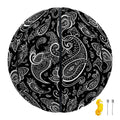 Black And White Paisley Pattern Print Basketball