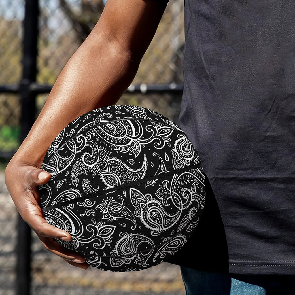 Black And White Paisley Pattern Print Basketball