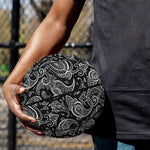 Black And White Paisley Pattern Print Basketball