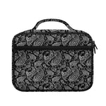 Black And White Paisley Pattern Print Briefcase Bible Bag