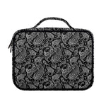 Black And White Paisley Pattern Print Briefcase Bible Bag
