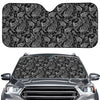 Black And White Paisley Pattern Print Car Windshield Sun Shade