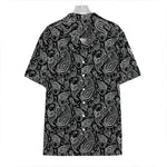 Black And White Paisley Pattern Print Hawaiian Shirt