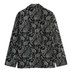 Black And White Paisley Pattern Print Men's Blazer