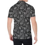Black And White Paisley Pattern Print Men's Shirt