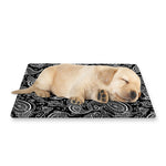 Black And White Paisley Pattern Print Pet Cooling Mat Cover