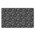 Black And White Paisley Pattern Print Polyester Doormat
