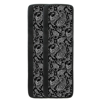 Black And White Paisley Pattern Print Refrigerator Handle Covers