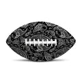 Black And White Paisley Pattern Print Rugby Ball