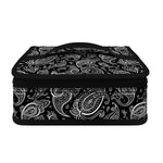 Black And White Paisley Pattern Print Small Lunch Bag