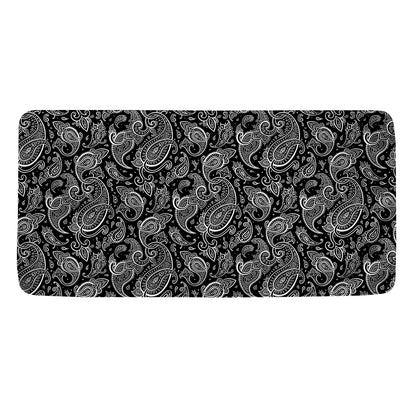 Black And White Paisley Pattern Print Towel