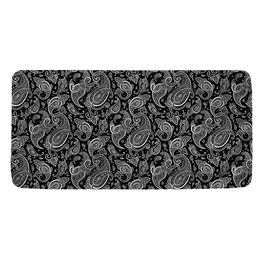 Black And White Paisley Pattern Print Towel