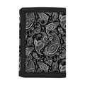 Black And White Paisley Pattern Print Trifold Wallet