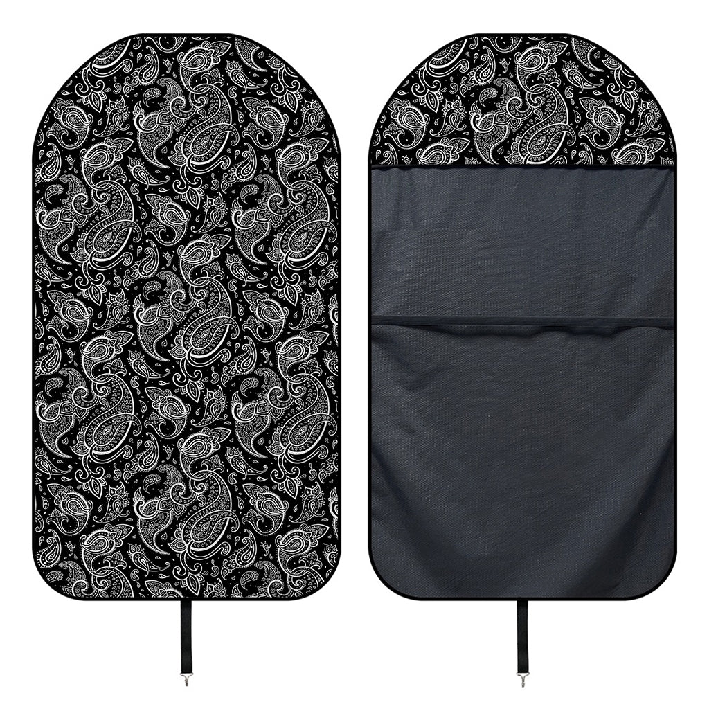 Black And White Paisley Pattern Print Waterproof Car Seat Cover