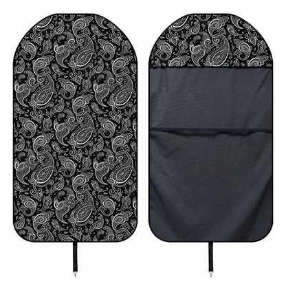 Black And White Paisley Pattern Print Waterproof Car Seat Cover