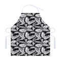 Black And White Palm Leaves Print Adjustable Apron