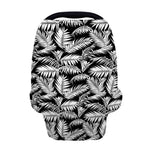 Black And White Palm Leaves Print Baby Seat Cover