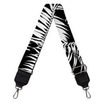 Black And White Palm Leaves Print Bag Strap