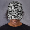 Black And White Palm Leaves Print Baseball Cap