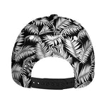 Black And White Palm Leaves Print Baseball Cap