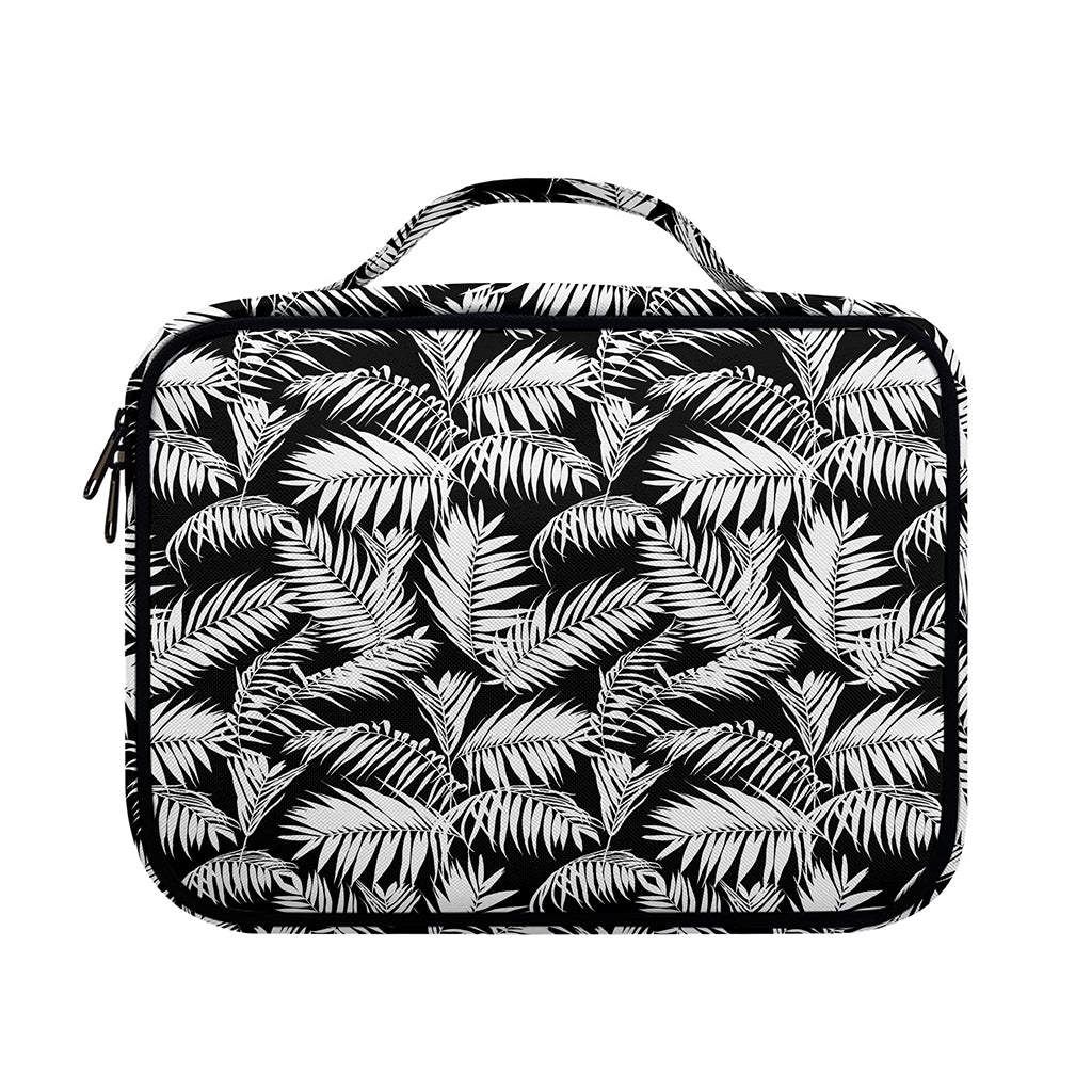 Black And White Palm Leaves Print Briefcase Bible Bag