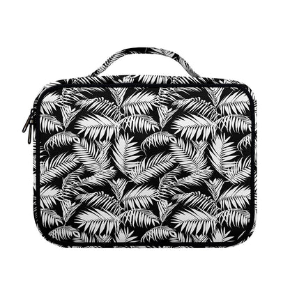 Black And White Palm Leaves Print Briefcase Bible Bag
