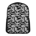Black And White Palm Leaves Print Casual Backpack