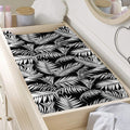 Black And White Palm Leaves Print Changing Pad Cover