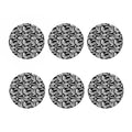 Black And White Palm Leaves Print Coaster Set