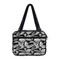 Black And White Palm Leaves Print Double Strap Bible Bag