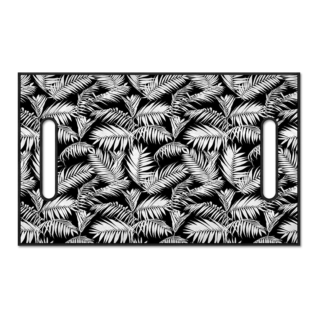 Black And White Palm Leaves Print Golf Cart Seat Cover