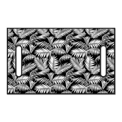 Black And White Palm Leaves Print Golf Cart Seat Cover