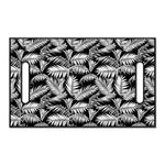 Black And White Palm Leaves Print Golf Cart Seat Cover