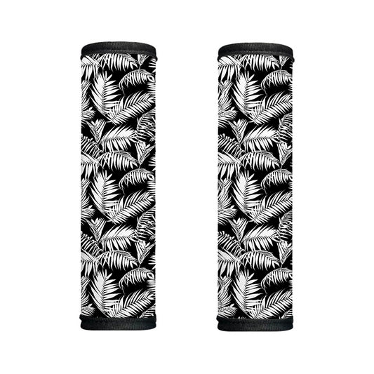 Black And White Palm Leaves Print Handle Covers