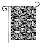 Black And White Palm Leaves Print House Flag
