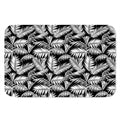 Black And White Palm Leaves Print Indoor Door Mat