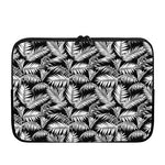 Black And White Palm Leaves Print Laptop Sleeve